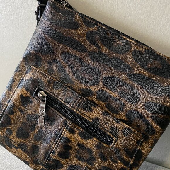 Lula Faux Leather Leopard Print Crossbody Bag - Picture 16 of 16
